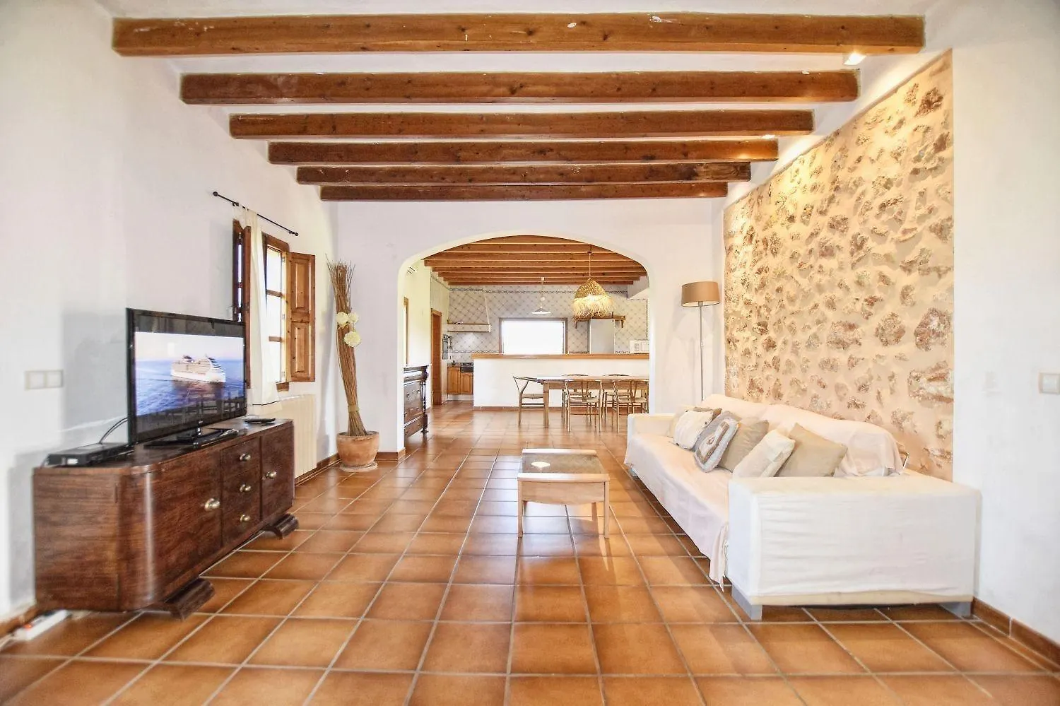 펜션 Ferienhaus Costitx Mit Pool Und Internet Fuer 12 Personen
